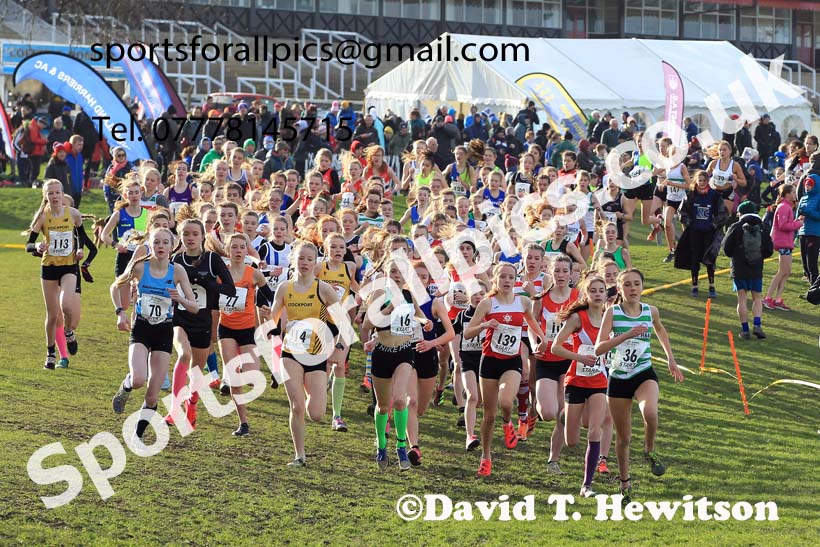 Girls under-15s 2022 Northern Cross Country Champs., Pontefract. Photo: David T. Hewitson/Sports for All Pics